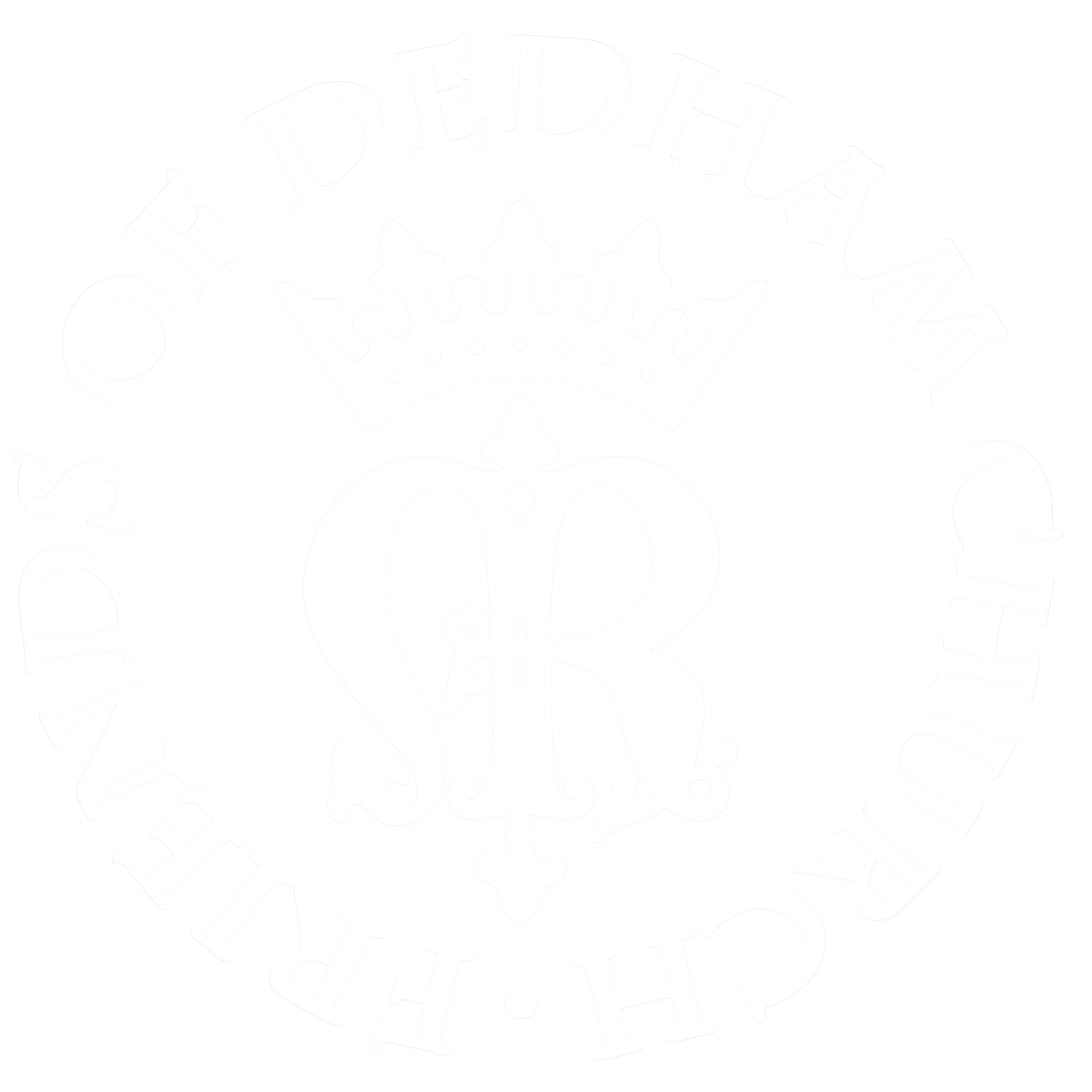 A black and white logo featuring the word "OFF THE DEED" curved around a skull with a crown above it. The skull has decorative elements and a stylized appearance.
