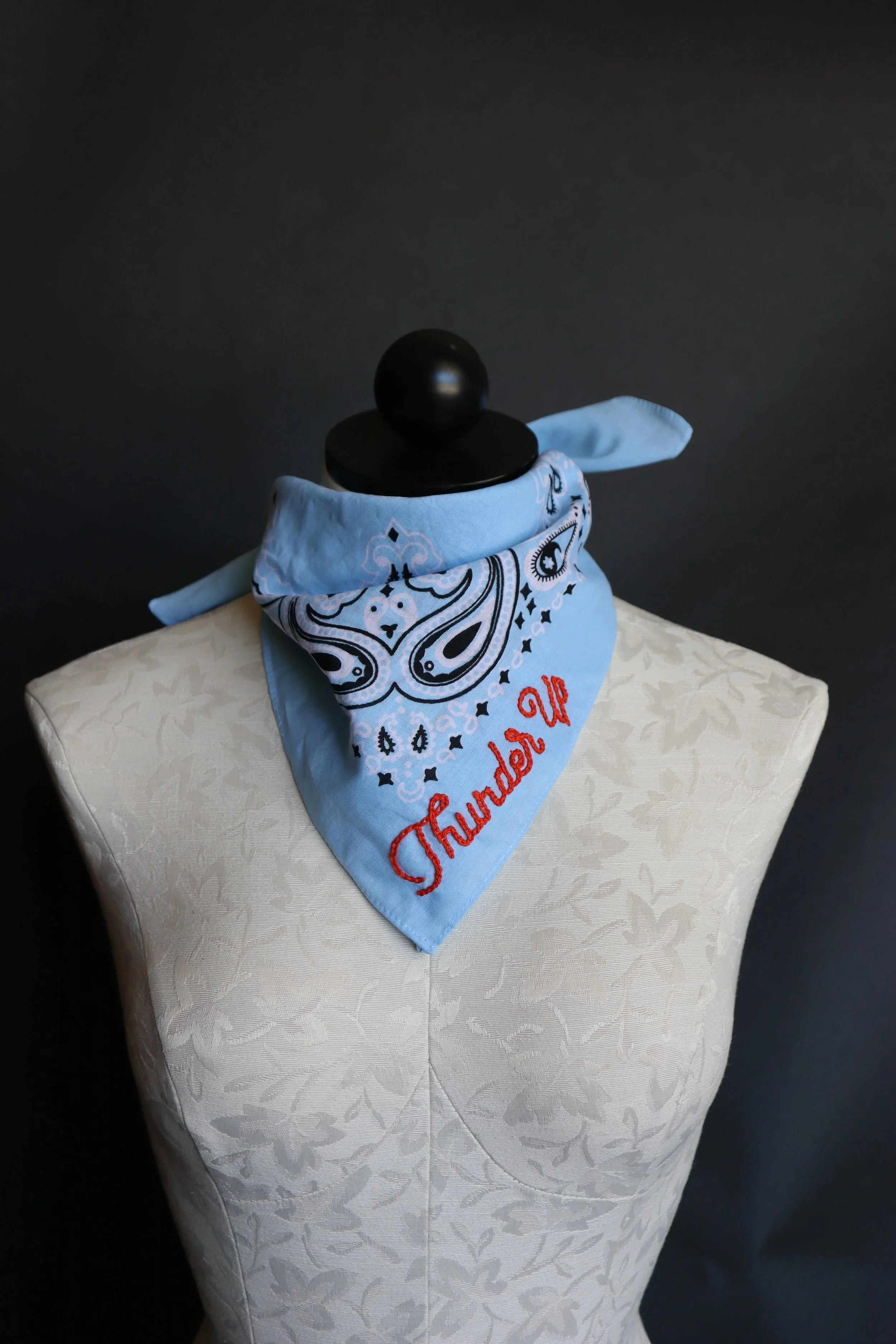 Thunder Up Embroidered Bandana OKC Thunder Blue 4.JPG