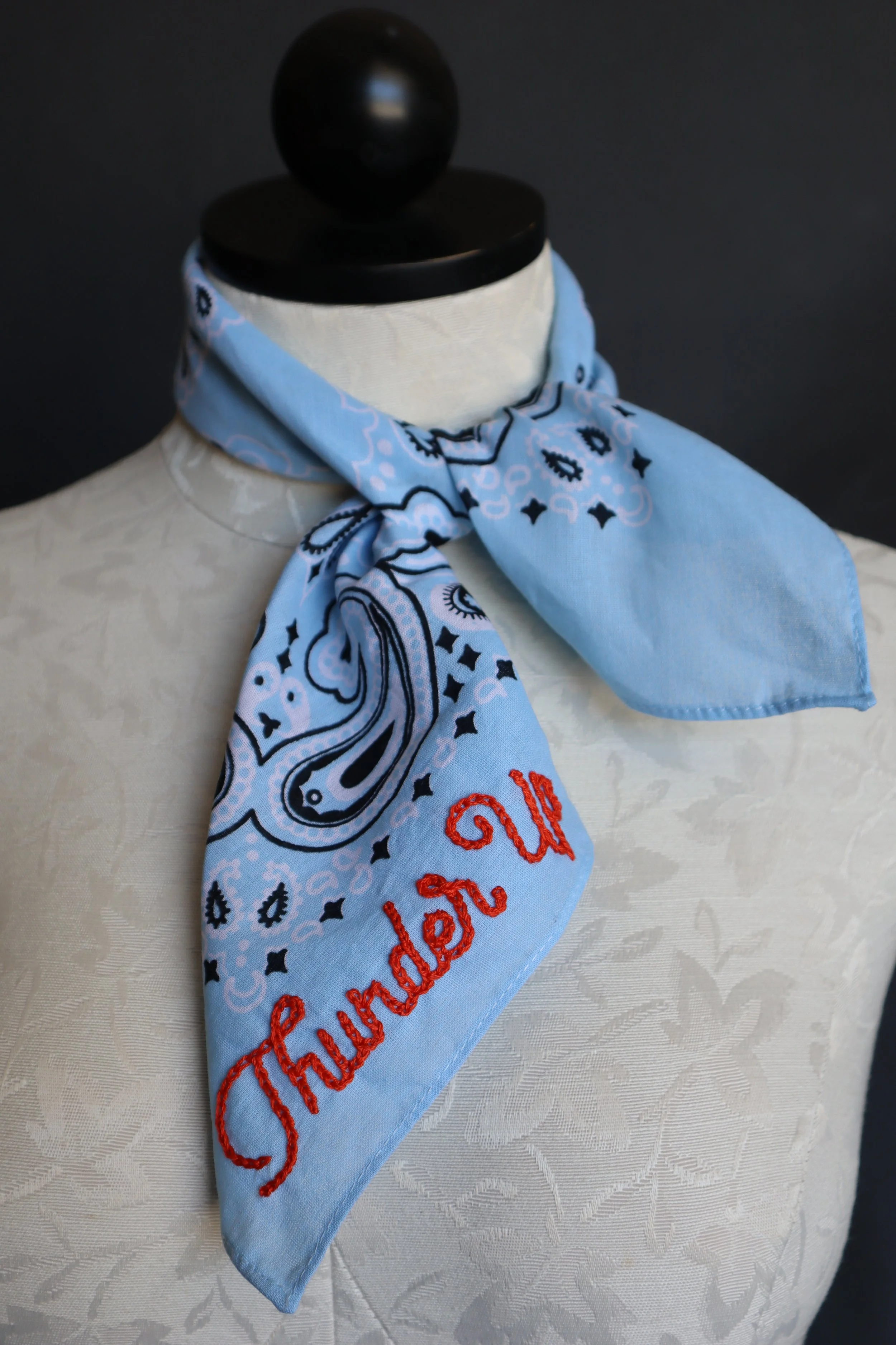 Thunder Up Embroidered Bandana OKC Thunder Blue 2.JPG
