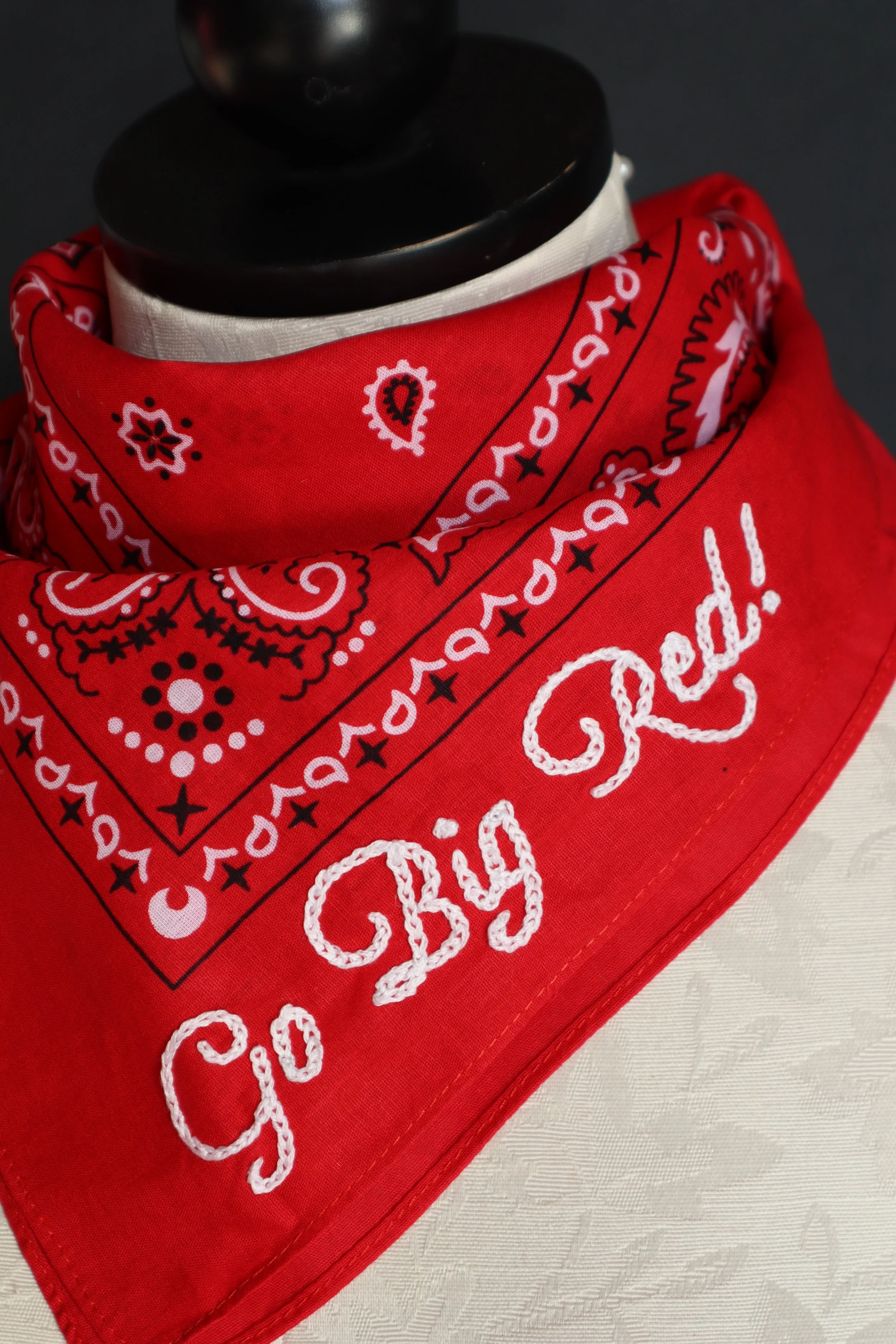 Nebraska Cornhuskers Bandana Go Big Red Embroidered 6.JPG