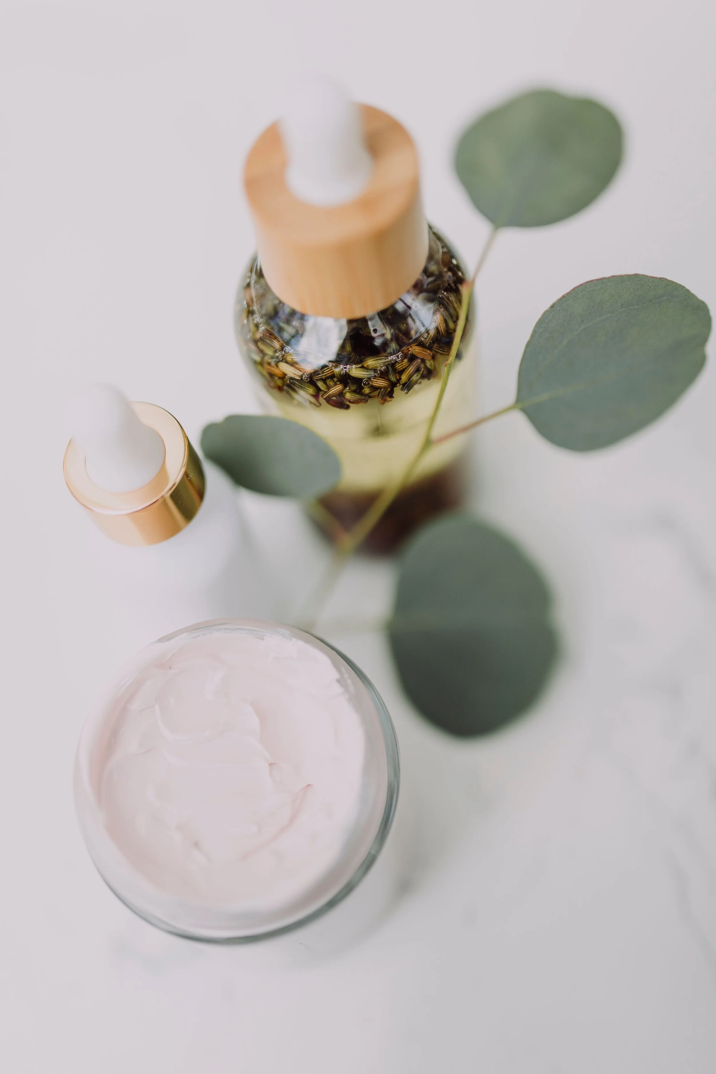 Creams Serums and Eucalyptus.jpg