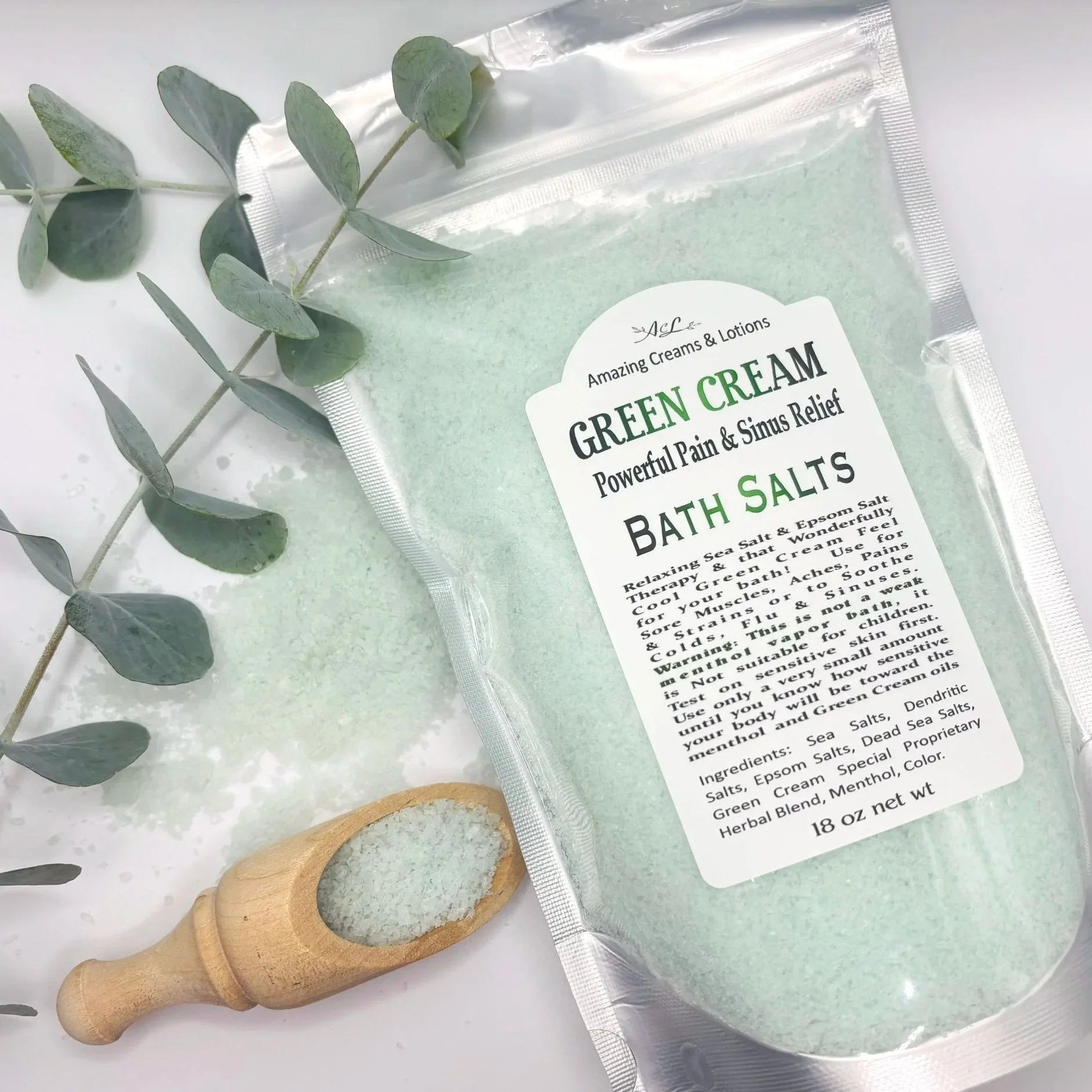 Green Cream Bath Salts