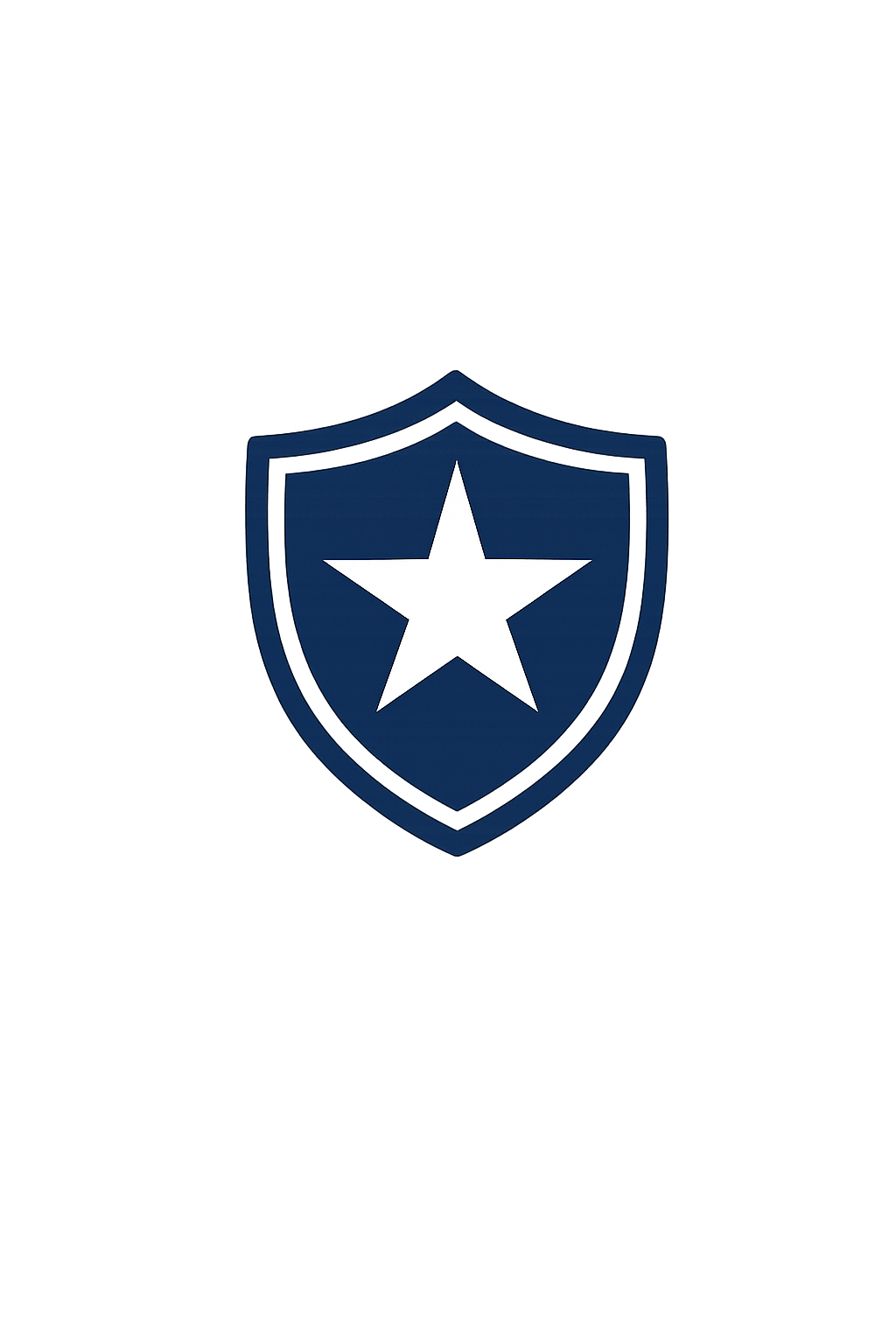 A digital graphic featuring a shield with a white star in the center, set against a dark, blurred background.