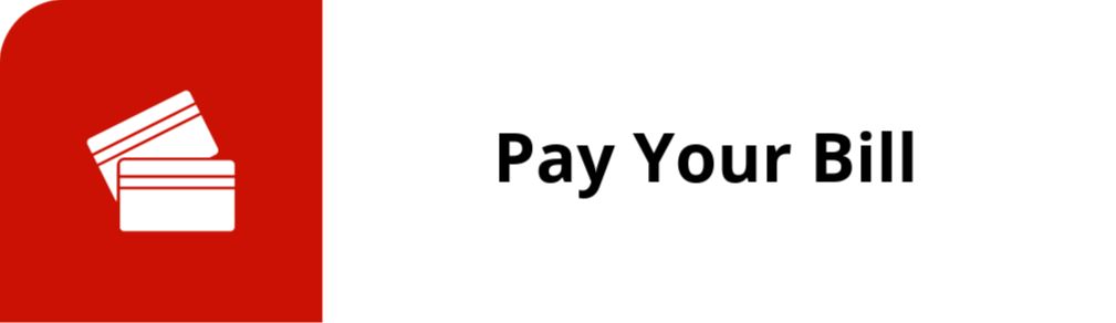 Graphic with three credit cards on red background and the text 'Pay Your Bill'