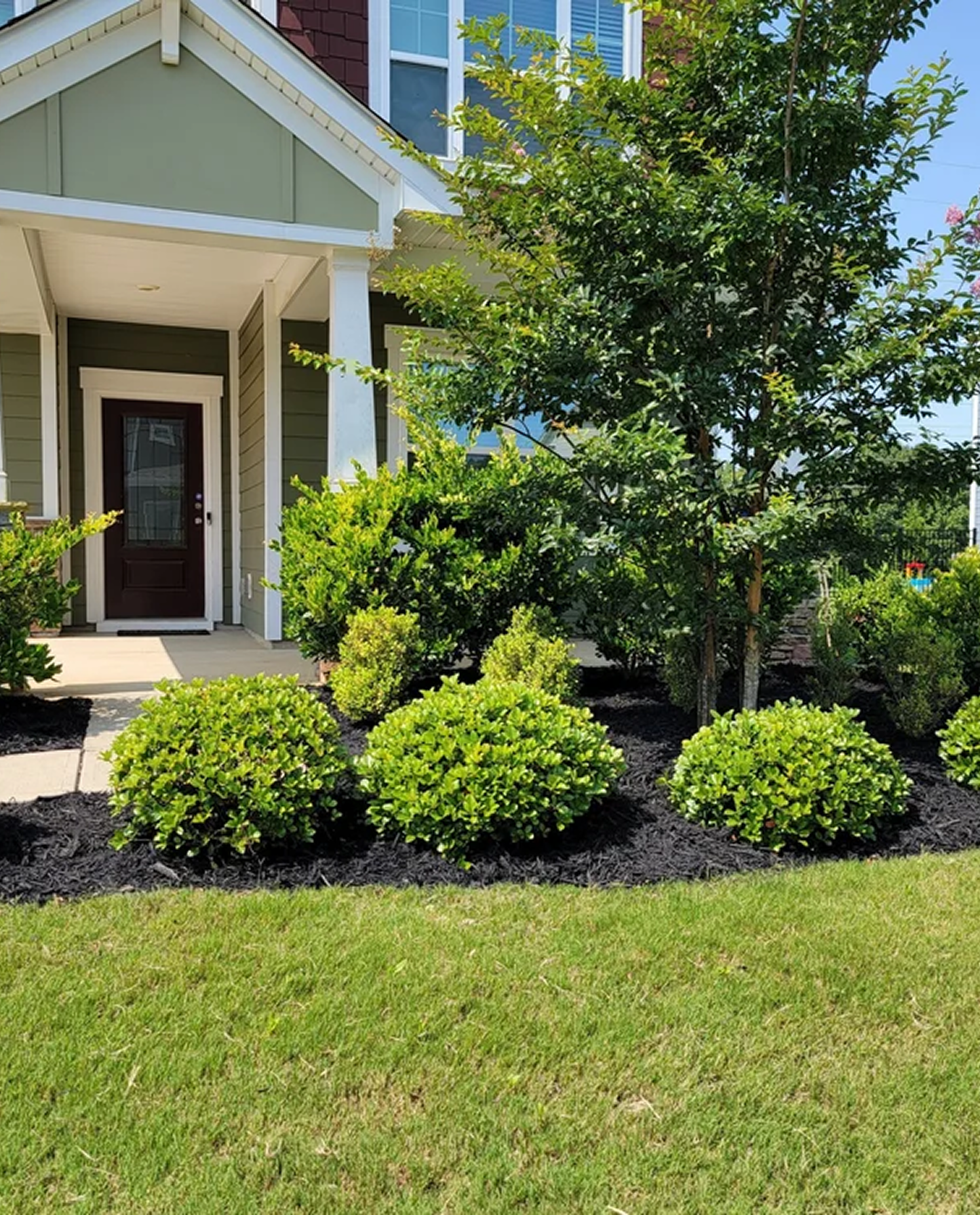 Residential Home with Landscaping Done