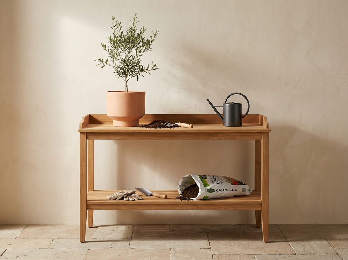 Teak Potting Bench