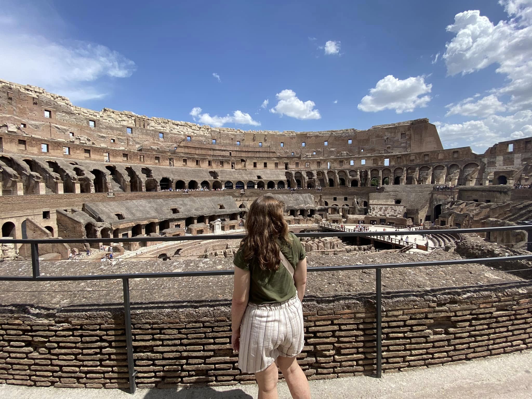 Sarah in the Colosseum in Rome, Italy.