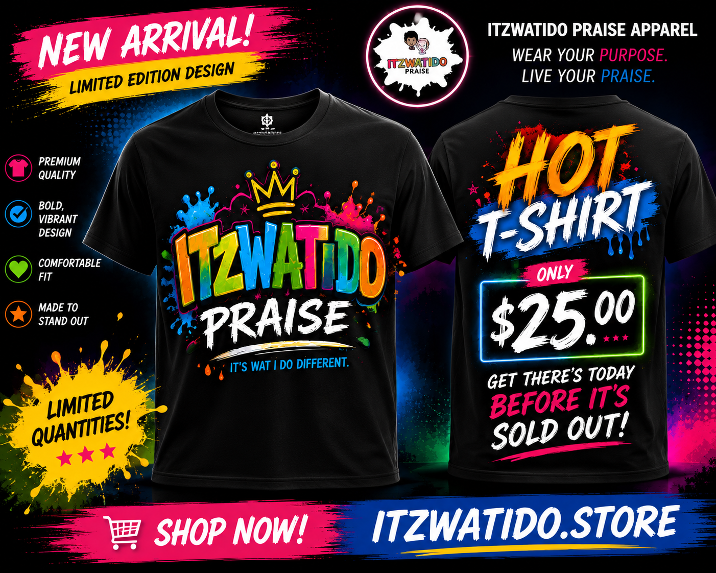 BRIGHT ITZWATIDO UNISEX/T-SHIRT