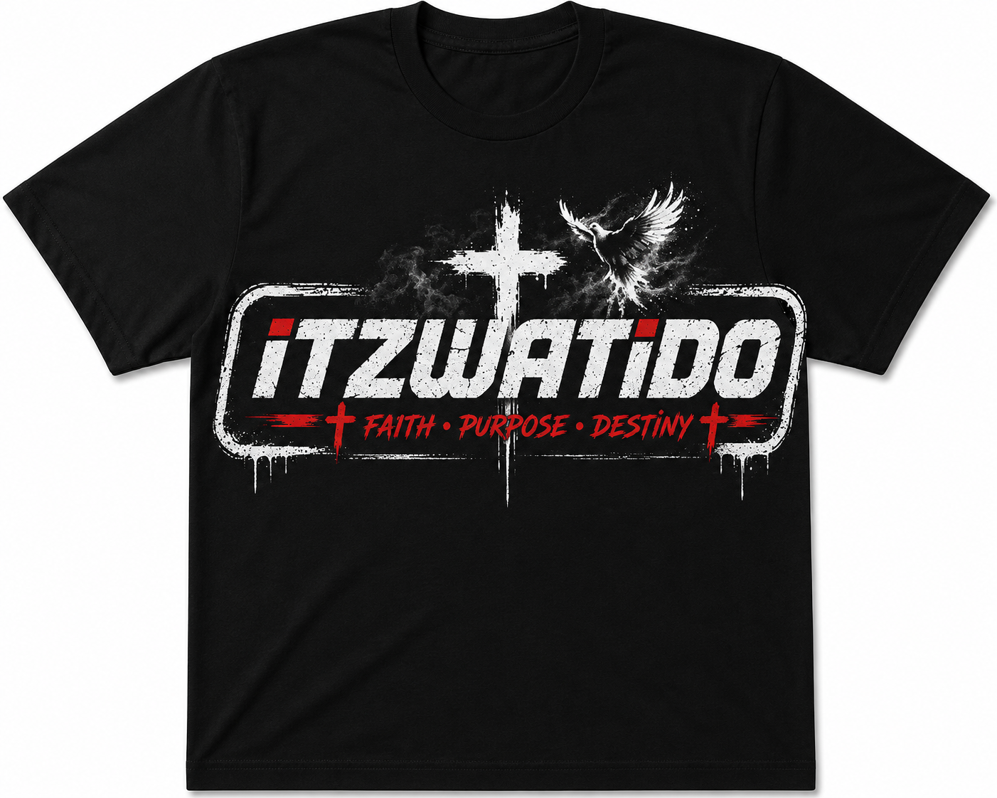 ITZWATIDO FAITH/PURPOSE/DESTINY UNISEX RED, BLACK & WHITE #2