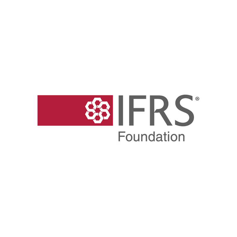Logo of IFRS Foundation with a red square containing a geometric design to the left of the text 'IFRS Foundation'.