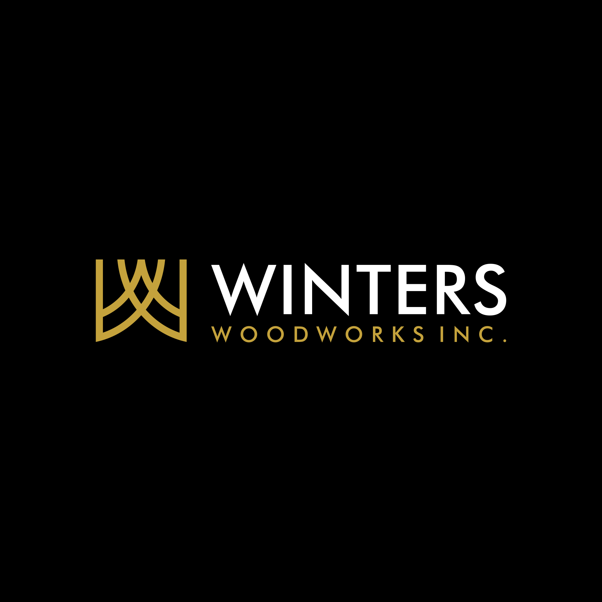 Custom logo created for "Winters Woodworks" by Humble Pie Promotions