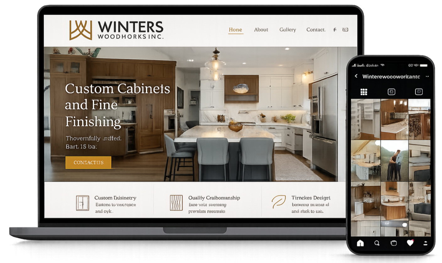 Custom Squarespace website designed by Humble Pie Promotions for a rural Alberta business.