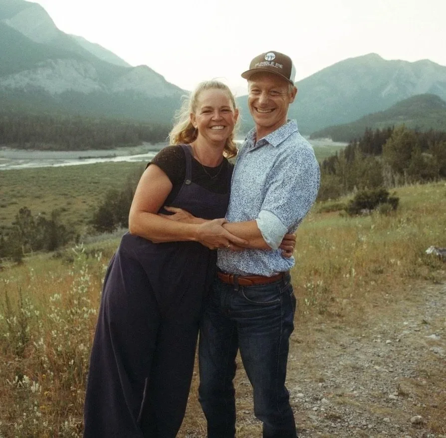 Natalie Winters and her husband Dean together in the Canadian Rockies.