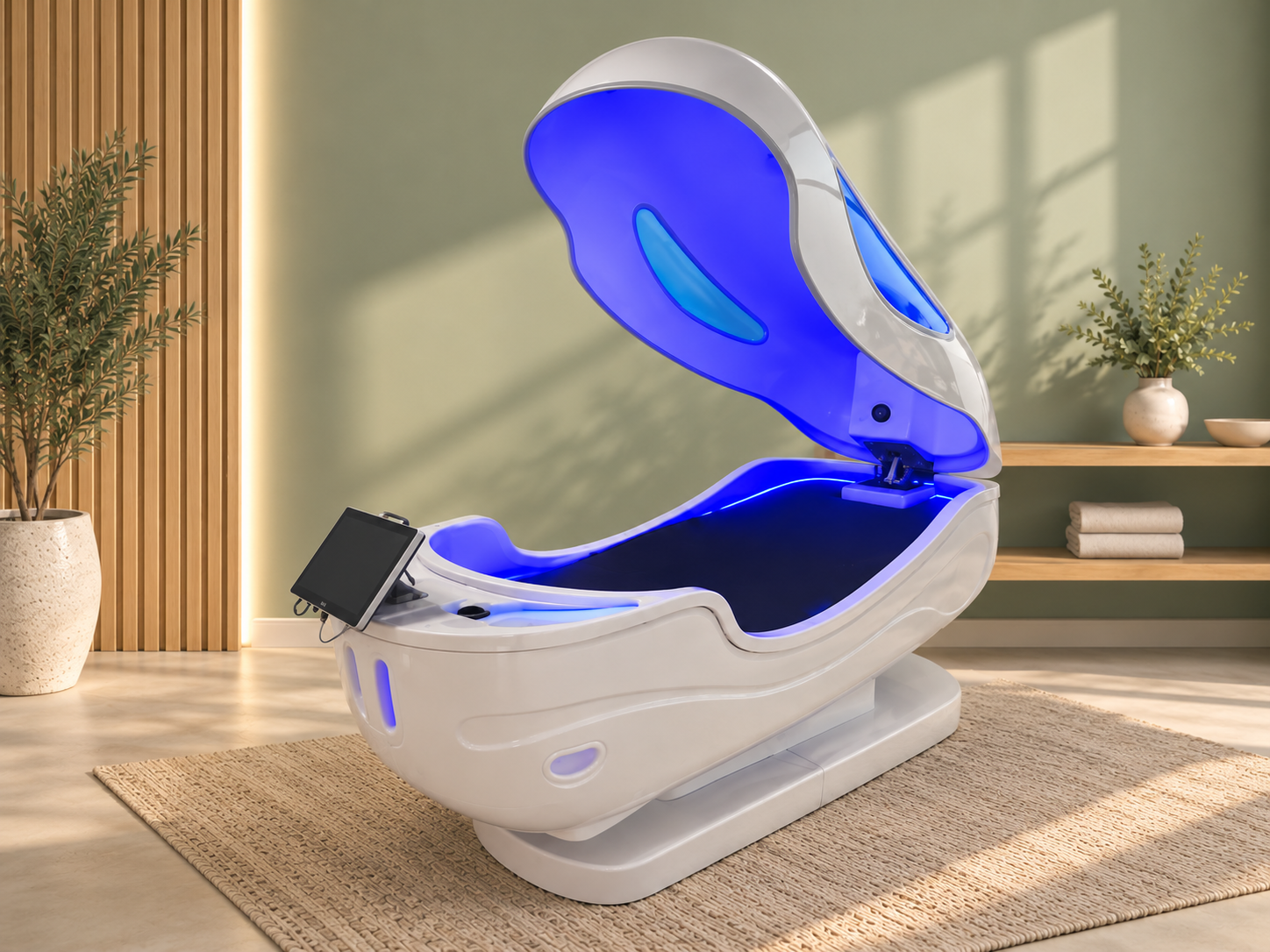Gentle vestibular motion used as part of the NeuroReset multi-sensory wellness experience.