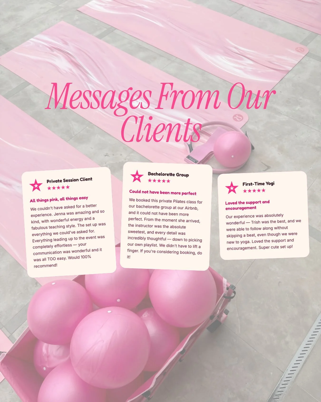 Here are some sweet messages from our sweet clients!!! I LOVE WHEN OUR CIRCLES GROW 🫶🫶 This could be you!!! Book now 🔗 in bio! #jointhecircle 

#austinpilates #pilates #austinfitness #austinbachelorette