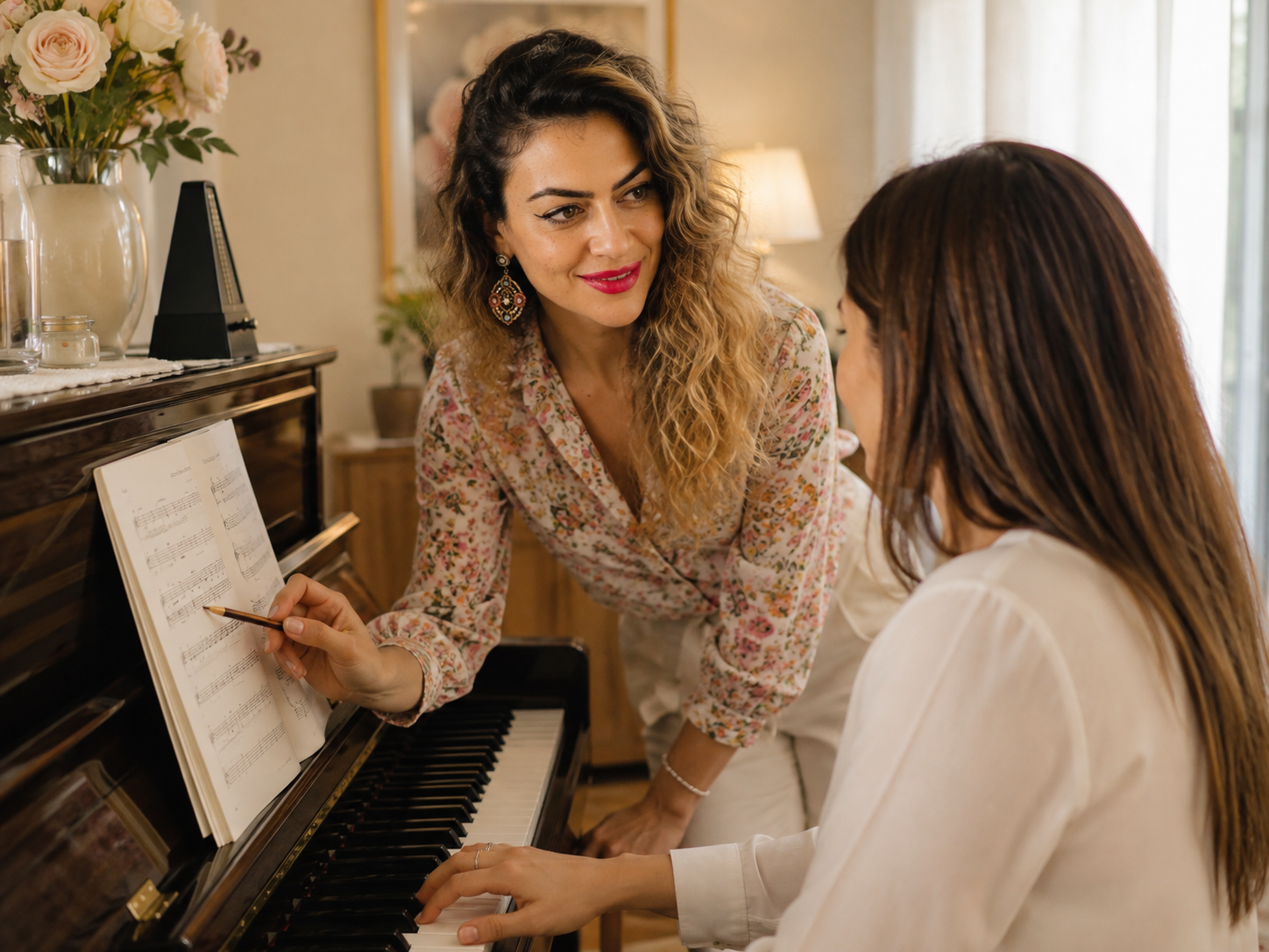 Private piano lesson with Kalina Simeonova at Kalina Piano Atelier in Al Ghadeer, Abu Dhabi.