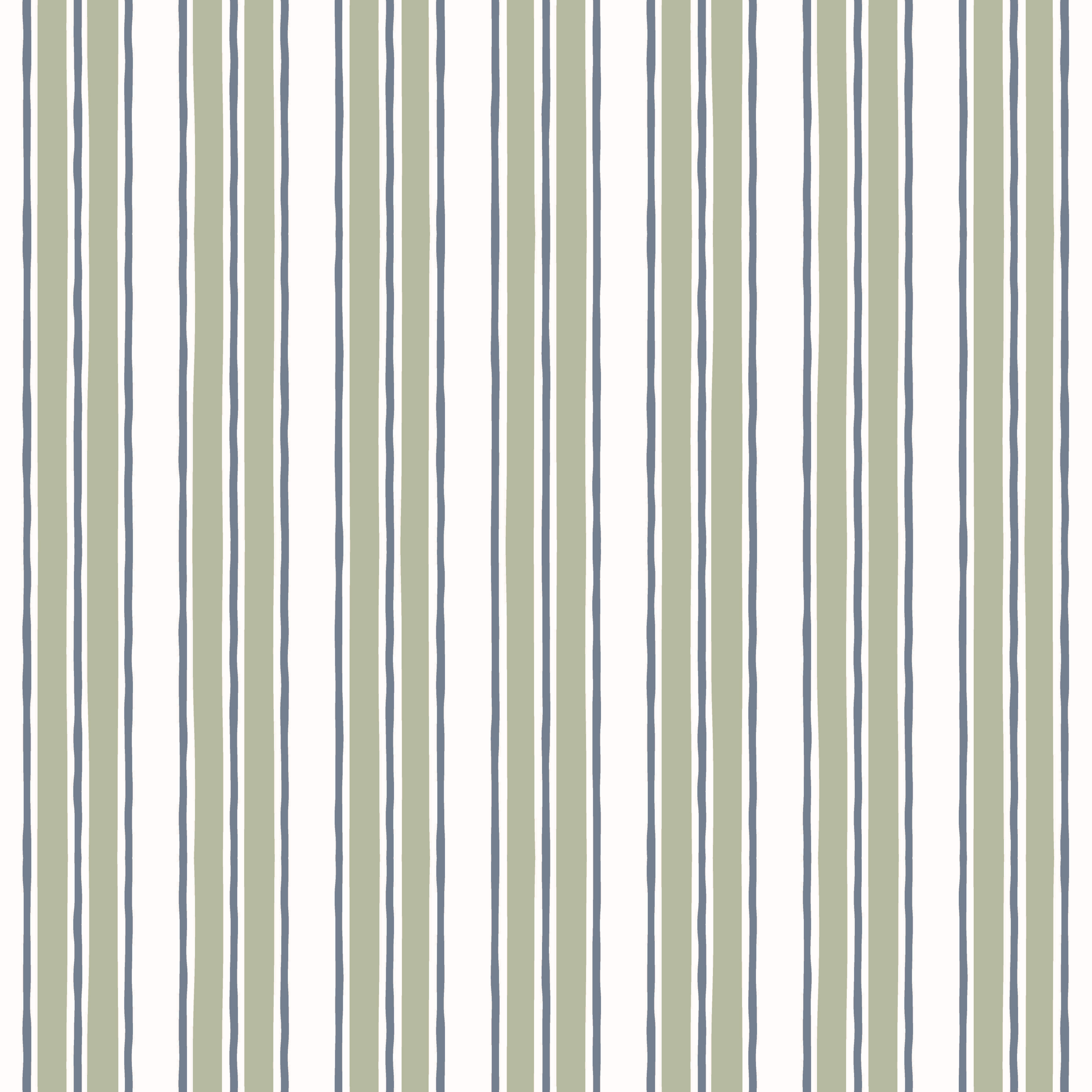 Vertical striped pattern with alternating light green, white, and navy blue stripes.