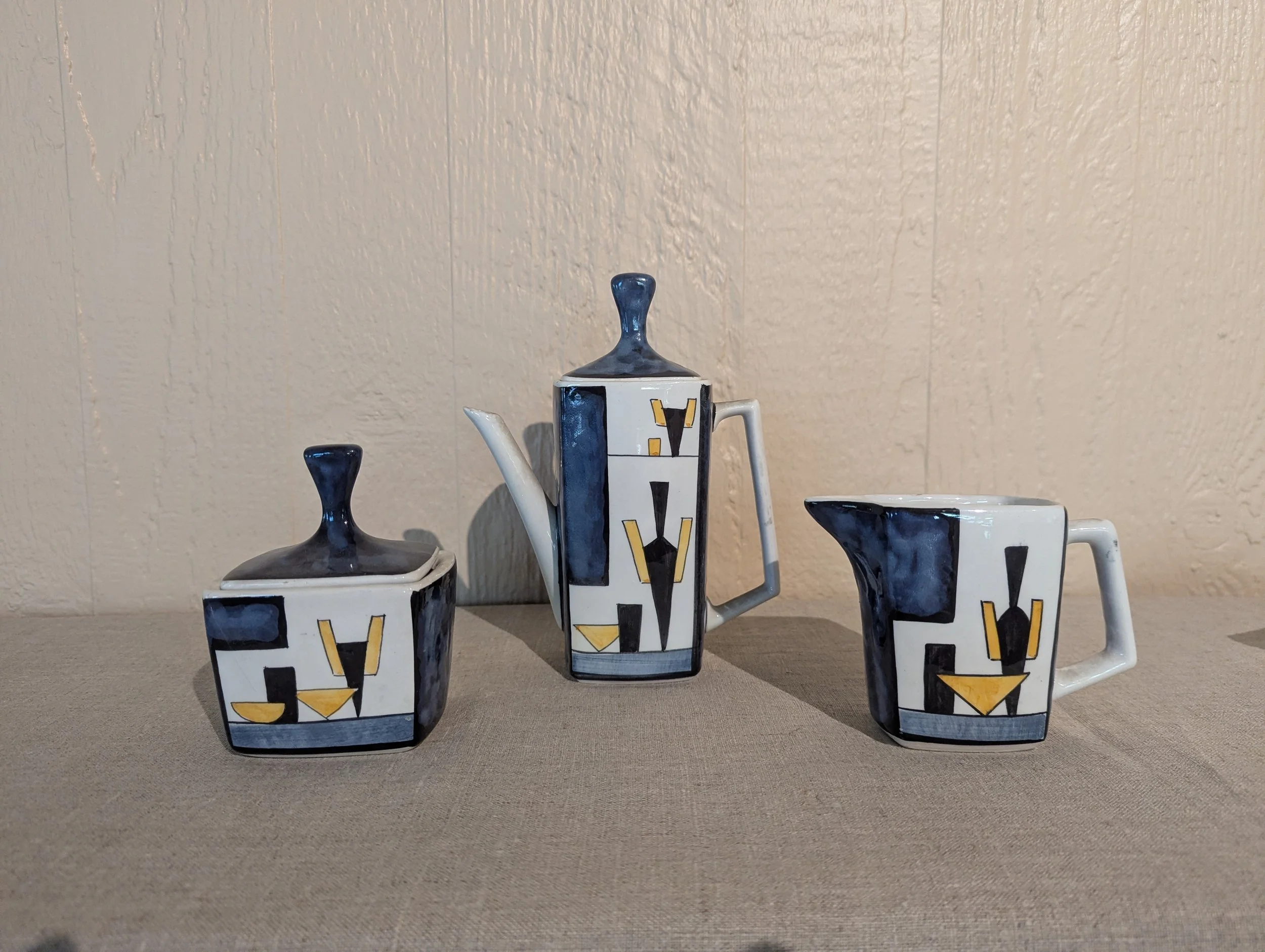 Modernist Ceramic Tea Set by Alfa Ceramiche