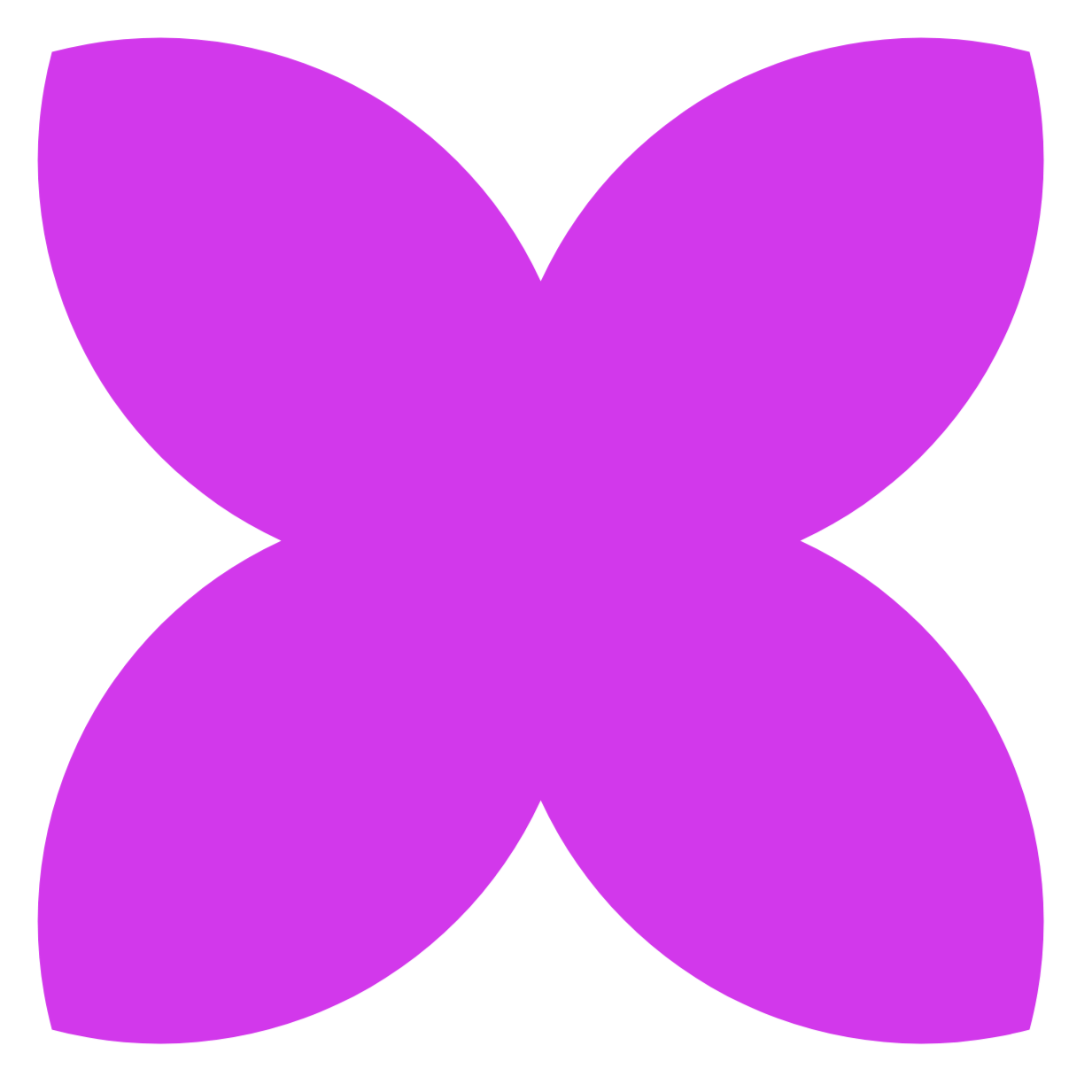 A stylized, purple butterfly with symmetrical wings against a black background.