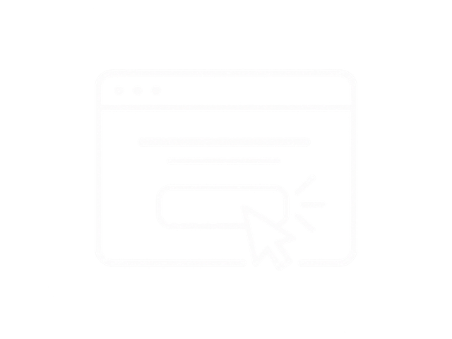 Icon of a computer screen with a cursor clicking on a message or chat box.