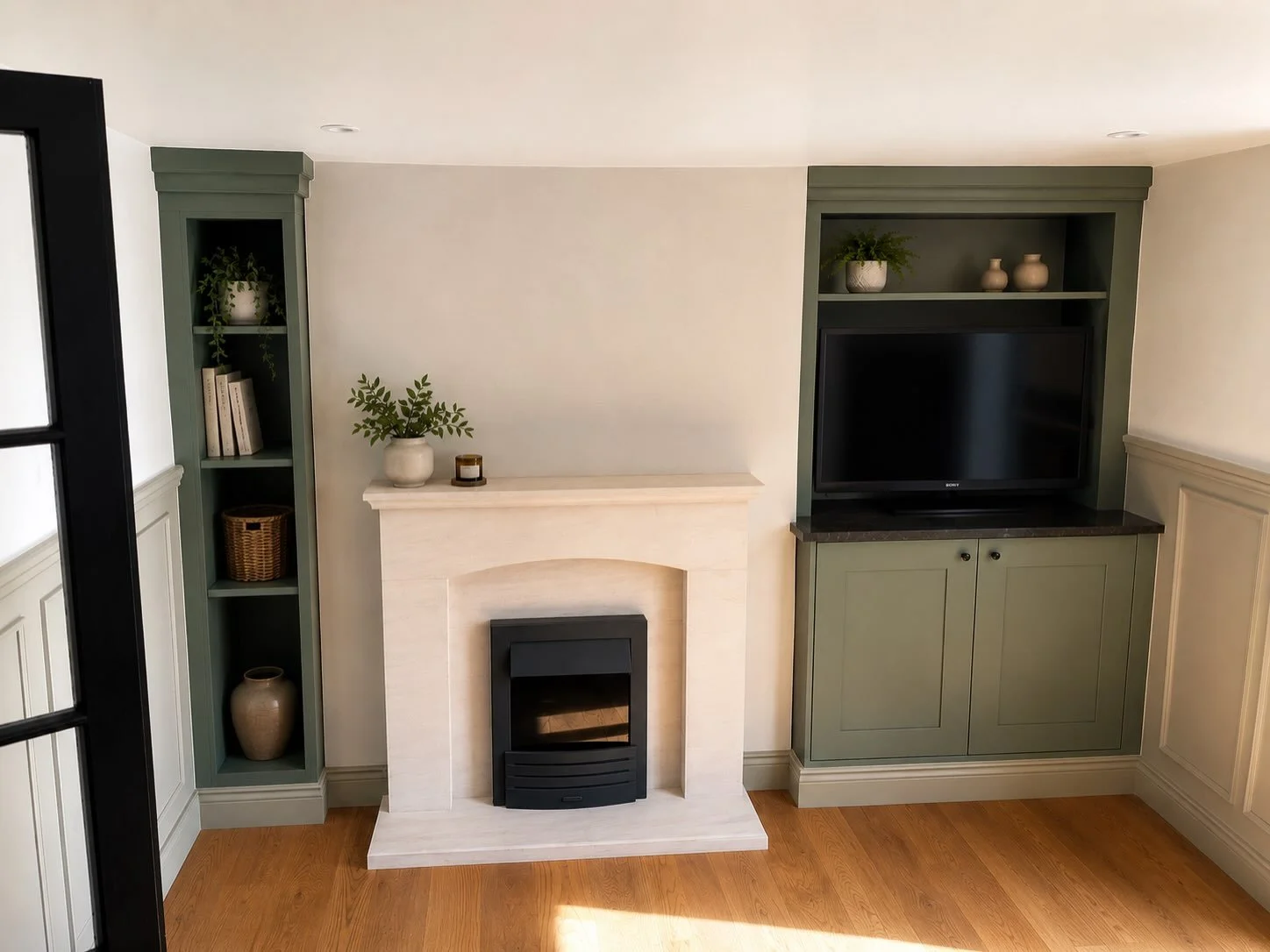 These bespoke alcove units were built to maximise storage and create a clean, balanced focal point for the room. Including a repurposed granite top. Simple, timeless joinery made to fit perfectly. 

#BespokeJoinery #MediaUnit #BuiltInFurniture #Surre