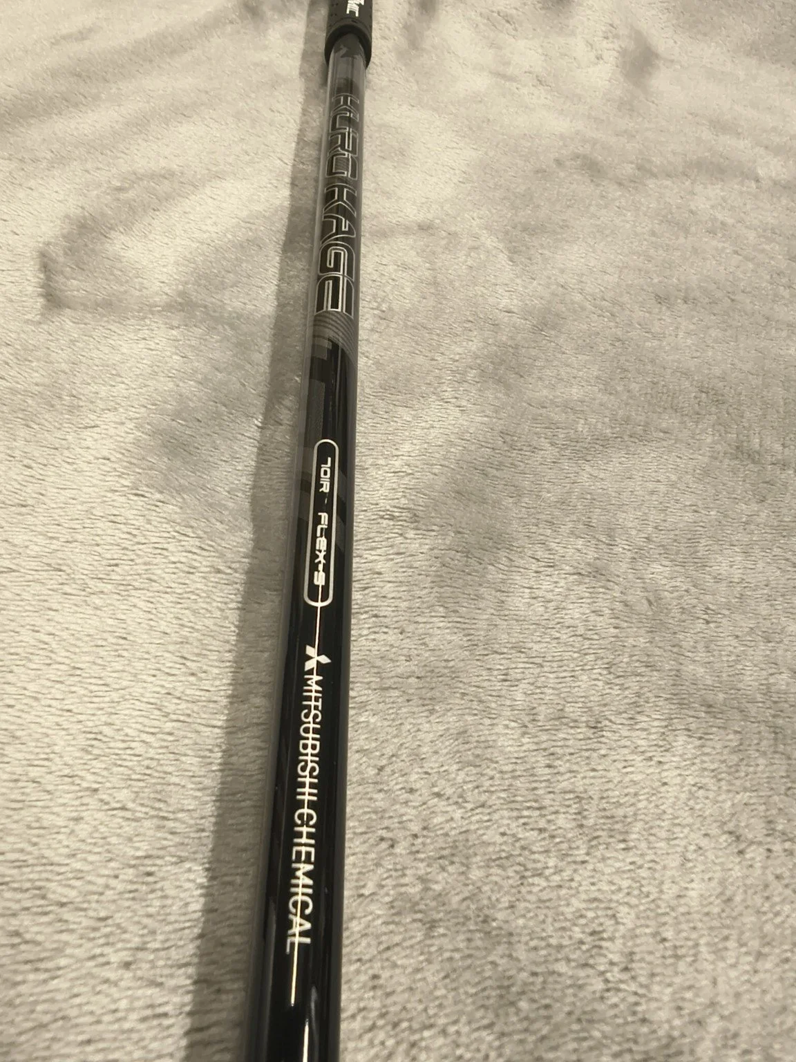 Nightfall Tracker Mitsubishi Kuro Kage Black 2nd Gen Iron 70 IR Stiff shaft label