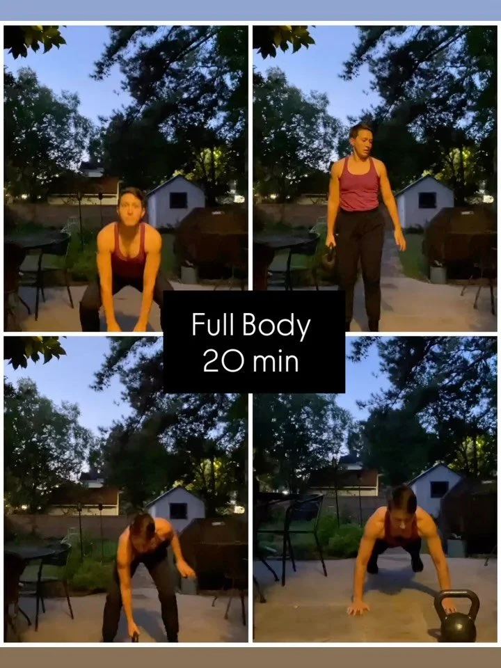 Repeat for 2 sets, 1-2 min rest in between sets. Not shown here is a 5 min mobility warm-up, so total workout time is closer to 25 minutes. My 5:30am could just as easily be your 9:30pm. The time is there if the priority is there.