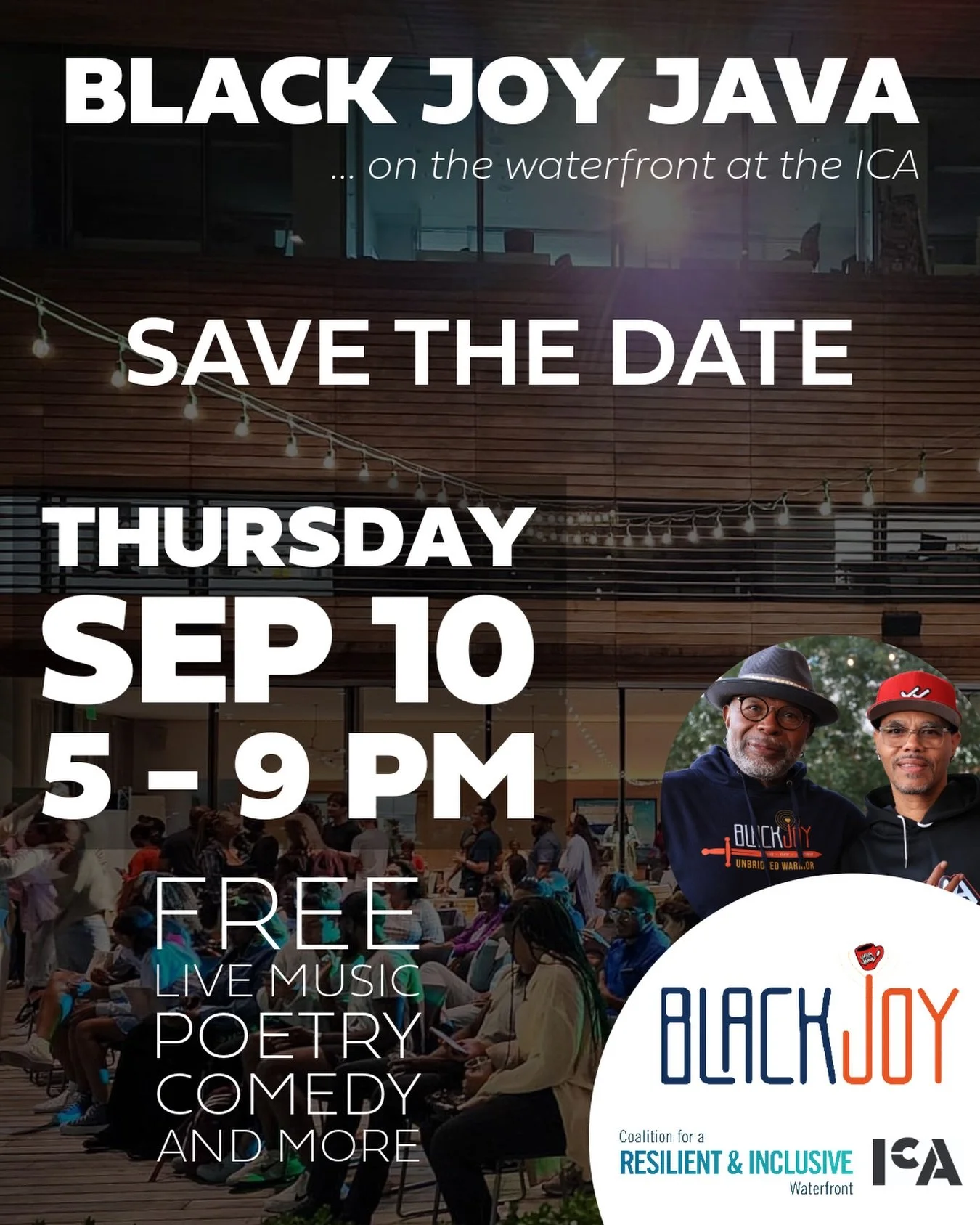 We&rsquo;re coming together to celebrate seven years of Black Joy Day curated by @thaddeus_miles and five years of partnership with the @bostonwaterfrontcoalition bringing the #javaCafe back to the seaport for a #BlackJoyJava &hellip; on the waterfro