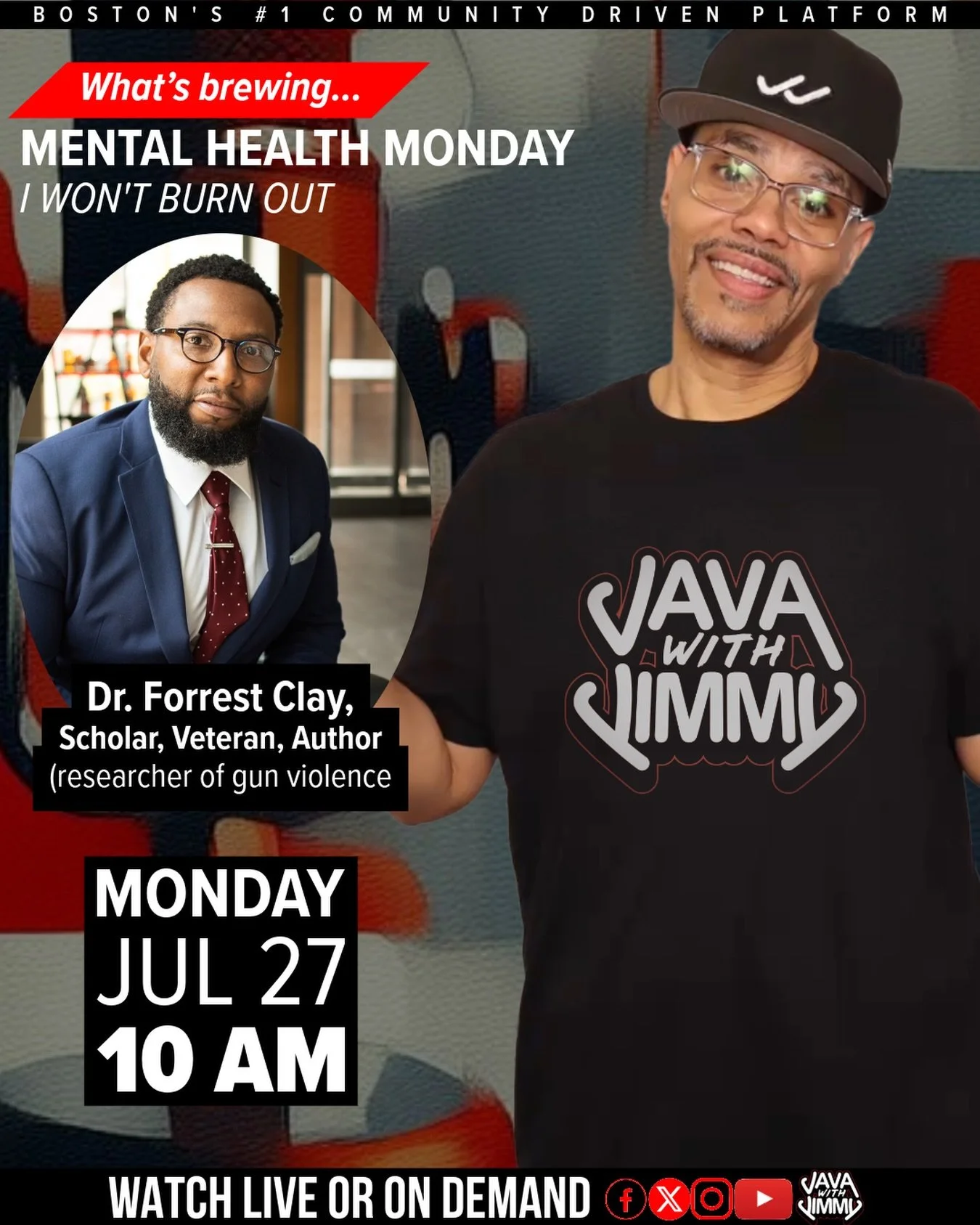 Let&rsquo;s talk about Burnout!!!

A lot of us are managing A LOT and the potential to burn out or as some may say &lsquo;crash out&rsquo; is REAL and so are the consequences. 

Join Dr. Clay @forrest_claysuggs and I later this morning at 10 AM (or w