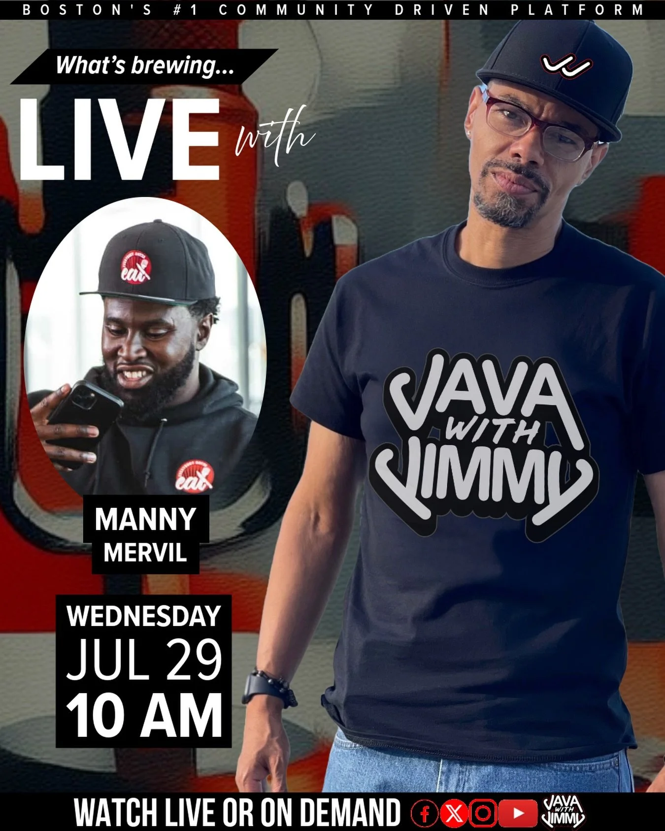 Grab your Java and join us for a conversation with Cambridge&rsquo;s own, though we claim him here in Boston, the founder of Everybody Gotta Eat @everybodygotta_eat (EGE), Manny Mervil.

We&rsquo;ll hear his story, catch up on his ventures, learn wha