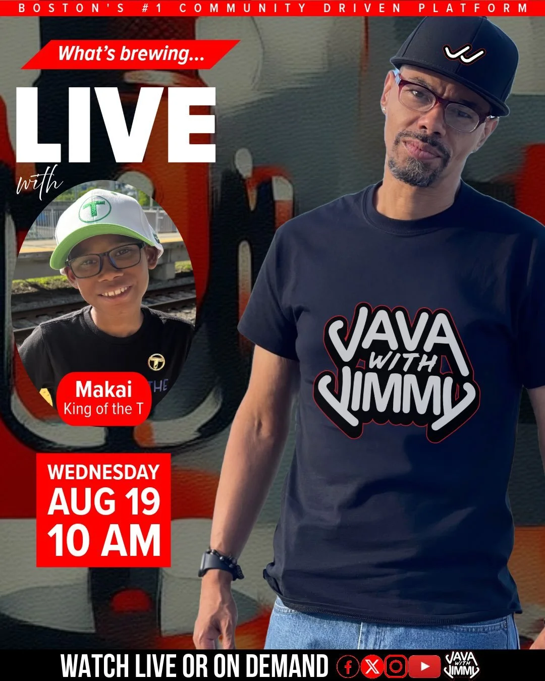 We&rsquo;re serving a double shot of #blackexcellence✊🏾 this morning.

10 AM#
Makai &lsquo;King of the T&rsquo; @tracks_facts 

10:30 AM
James @jamestwin21 &amp; John @zapman45 O&rsquo;Bryant