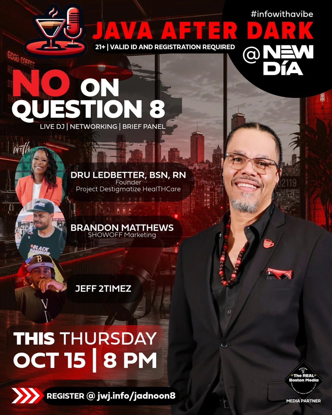 DID YOU KNOW?!?!

The next #javaAfterDark is THIS THURSDAY @newdiafenway at 8 PM !!!

21+ EVENT 

REGISTRATION (LINK IN BIO) &amp; VALID ID ARE REQUIRED!

LIVE DJ @therealjeff2timez 

NETWORKING 

And we&rsquo;re chatting with industry experts about 