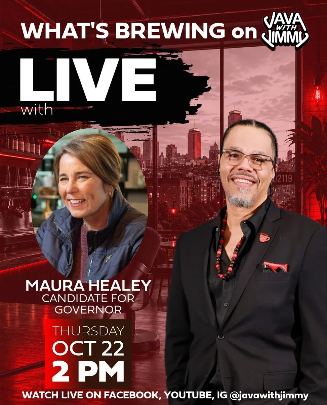 Join @maura_healey and I shortly at 2 PM! 
#mapoli