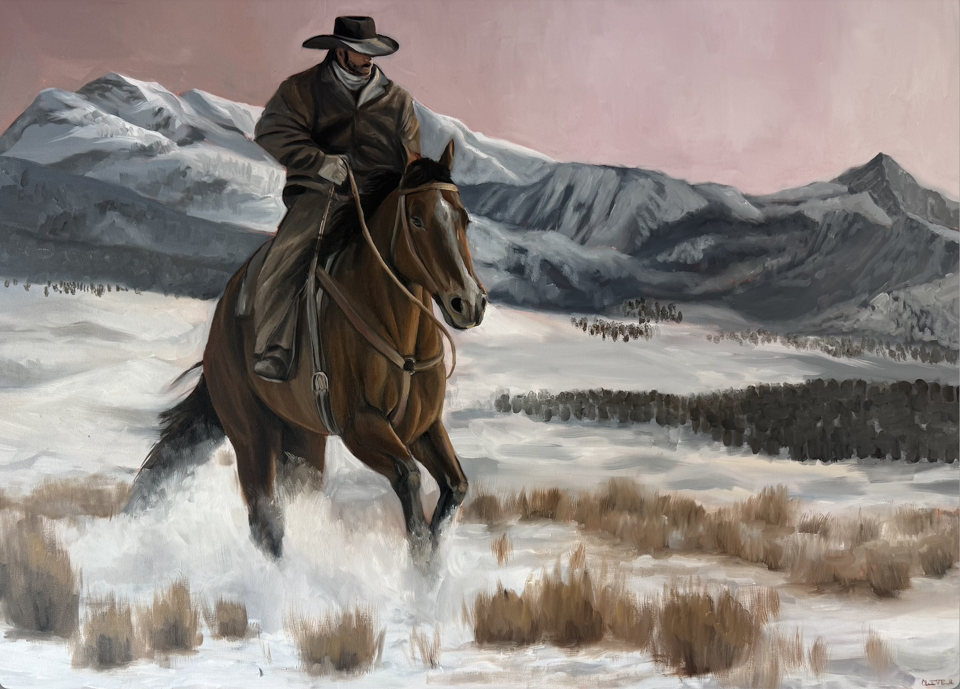 "Winter Trail", 36"x48", $2,000