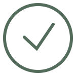 A green checkmark inside a circle, indicating confirmation or approval.