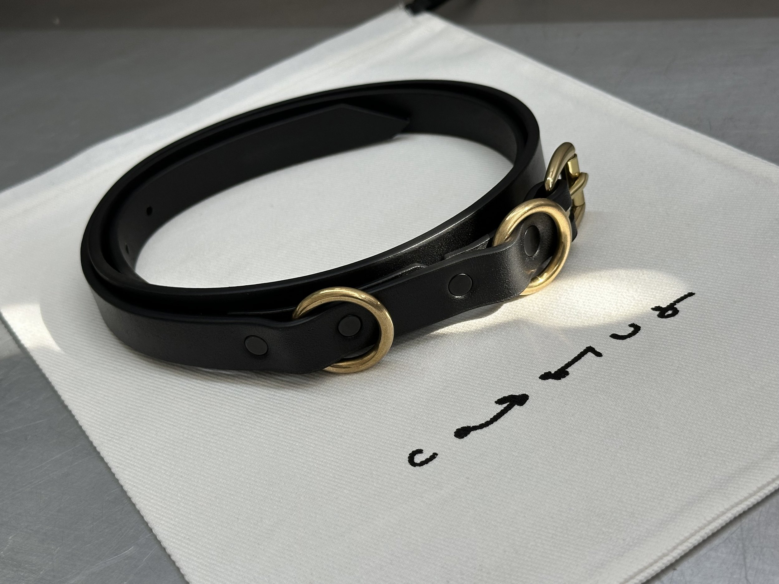 Cassius_slim classic belt_black brass_with bag.jpg