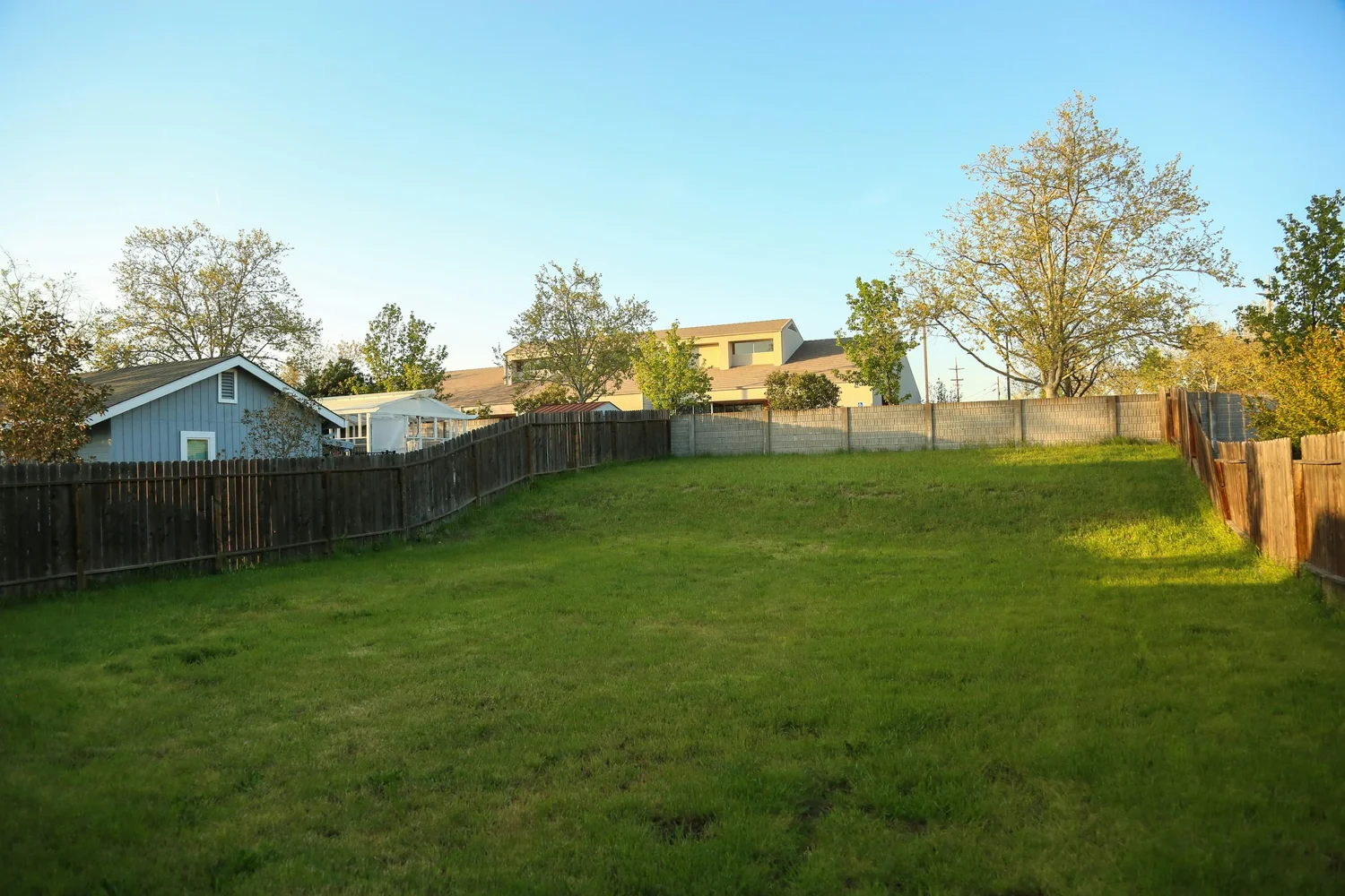 Existing patio area
