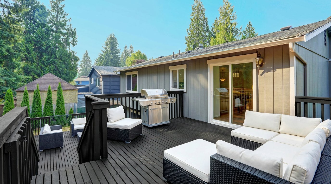 Rendered composite deck upgrade