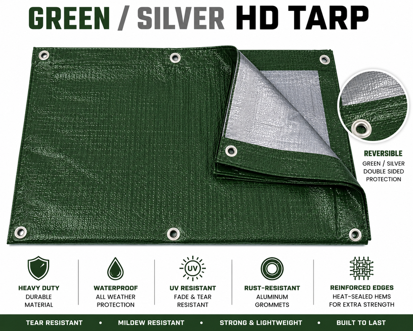 HD Green/Silver Tarps