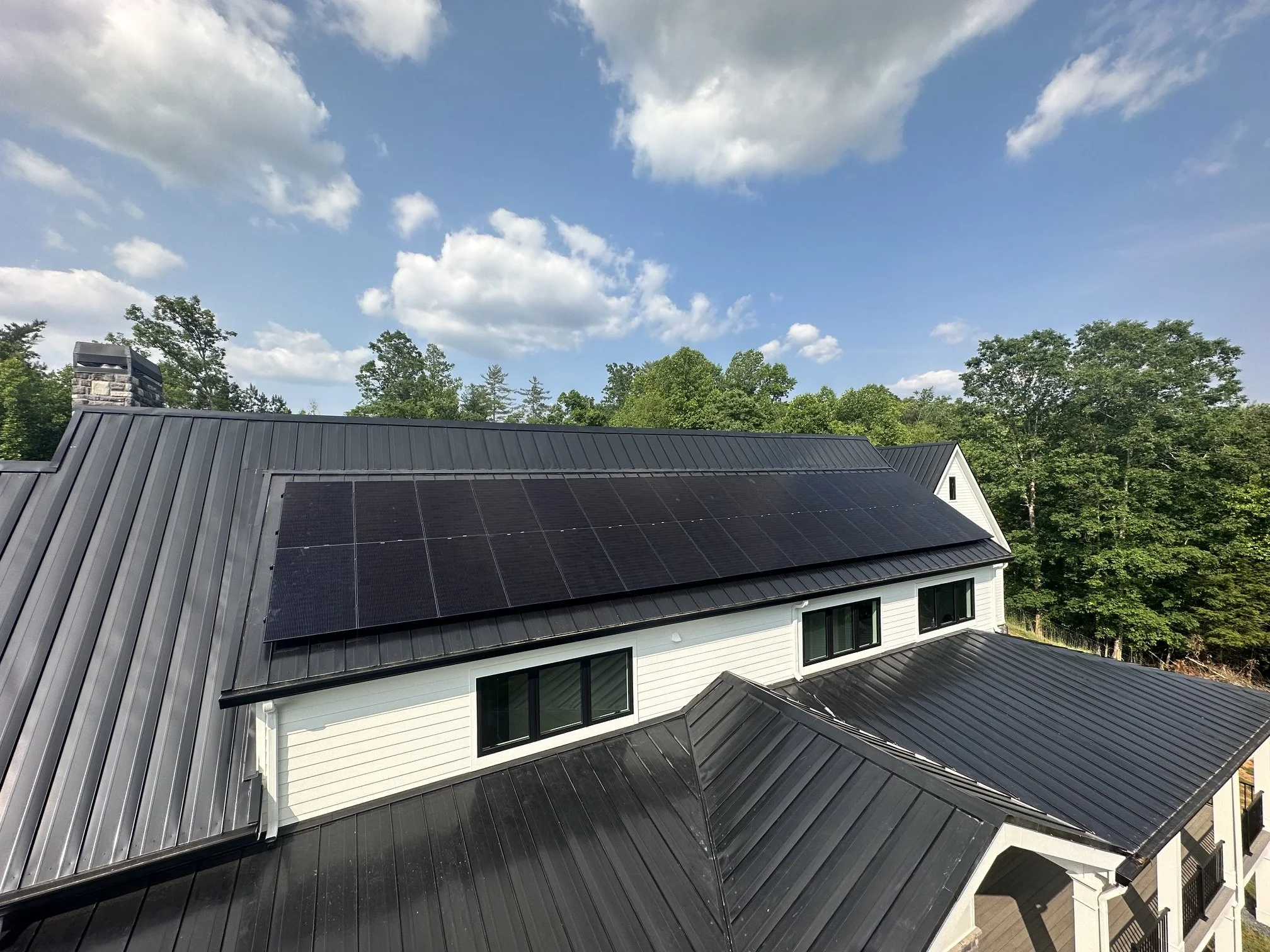 Traditional Solar Array on Standing Seam Roof