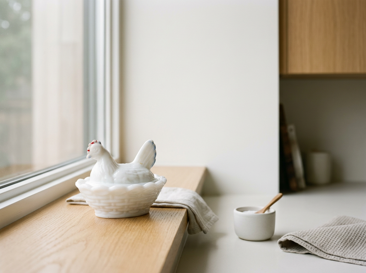 Westmoreland Milkglass Hen on Nest, 2 piece