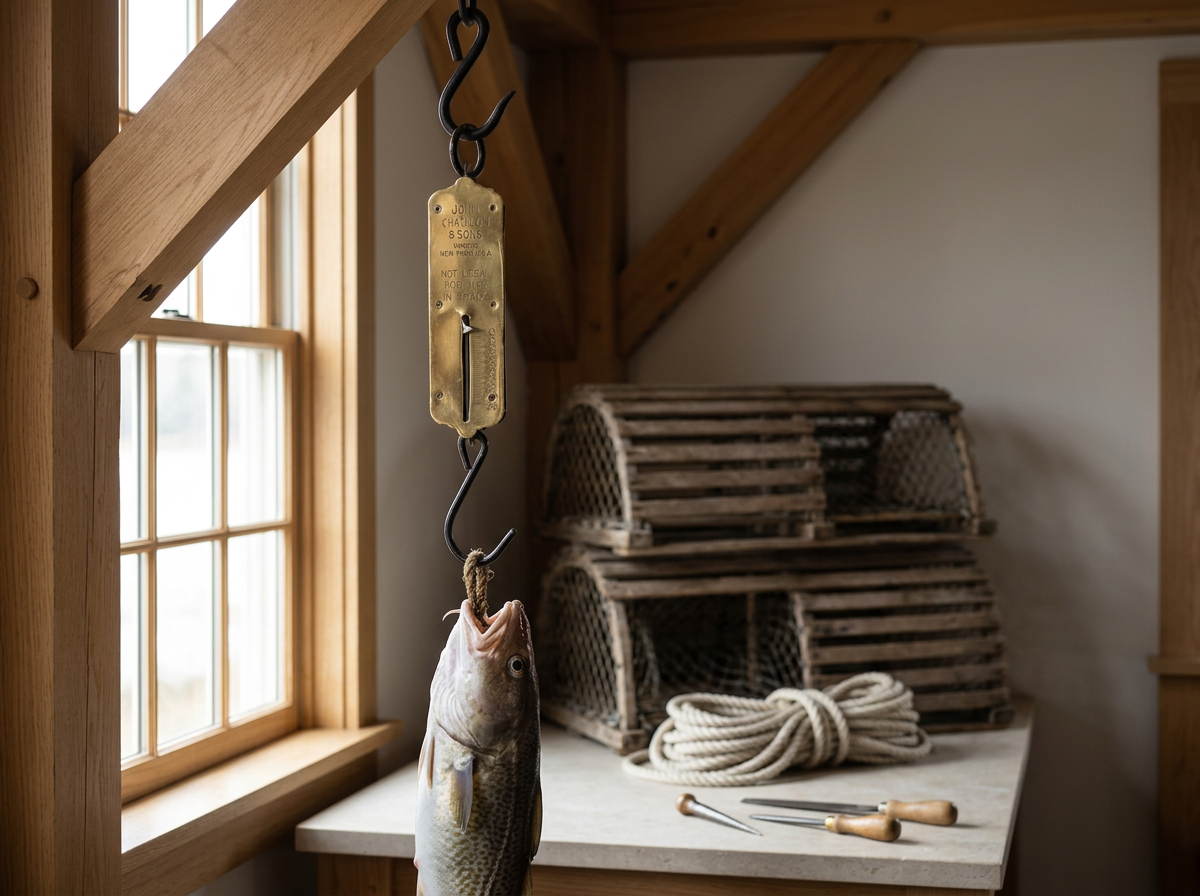 John Chatillon & Sons Brass Hanging Fish Scale