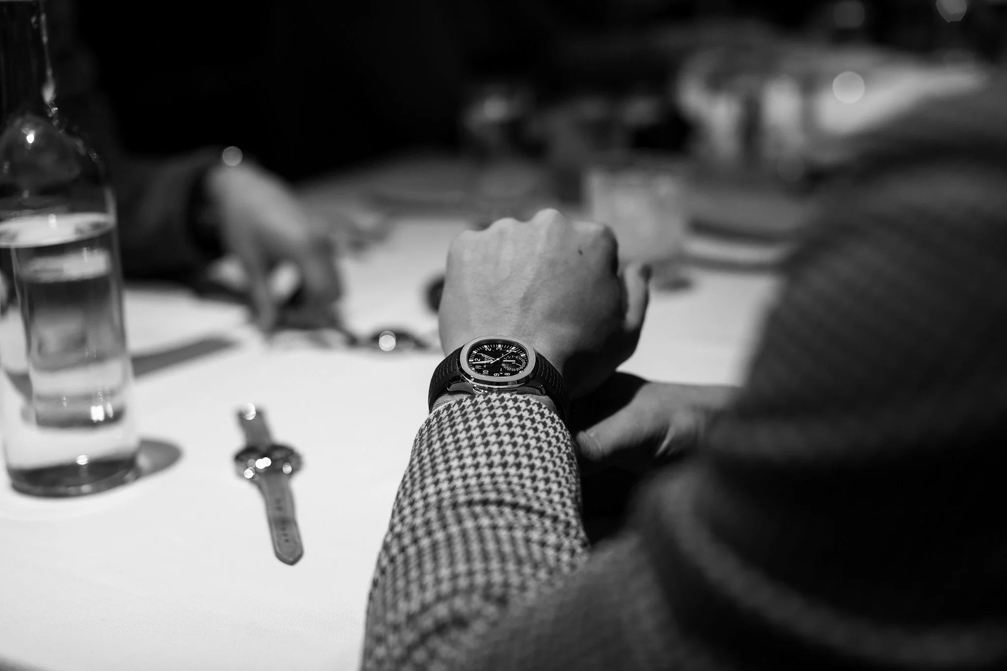 A Patek Philippe 5164R Tiffany Stamped Wristwatch in monochrome