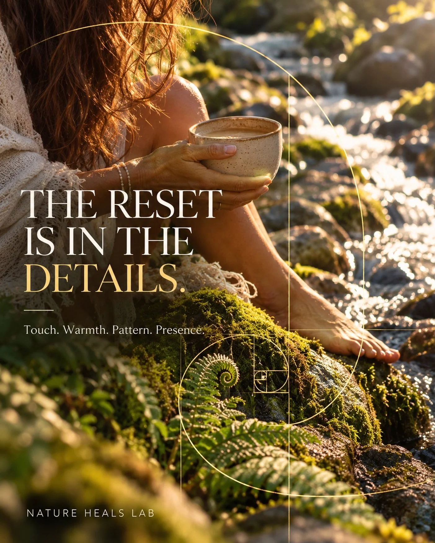 Nature works on us through more than what we see.

A warm cup in your hands.
Bare feet on cool moss.
The roughness of stone.
The spiral of a fern opening beside you.

Temperature. Texture. Sound. Scent. Movement. Pattern.

These are all ways we exper