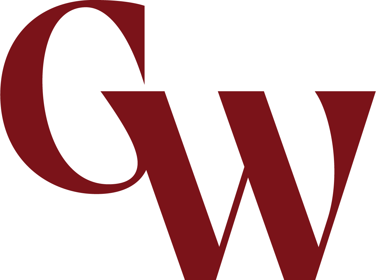 The GW logo in large black and red text.