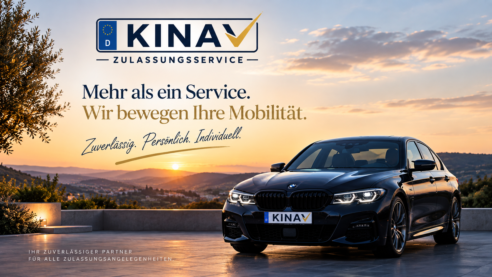 Schwarzes Fahrzeug vor modernem Hintergrund – Kinay Zulassungsservice GbR mit Hol- und Bringservice für Kfz-Zulassungen in Wipperfürth und Umgebung.