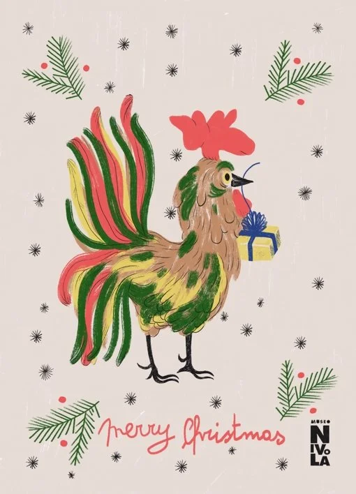 CHRISTMAS POSTCARD-Museo Nivola