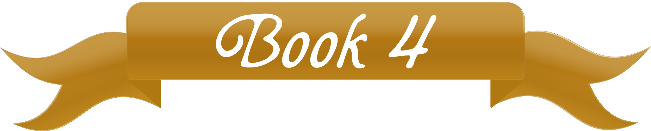 Gold ribbon banner with the text 'Book 4' in white cursive font