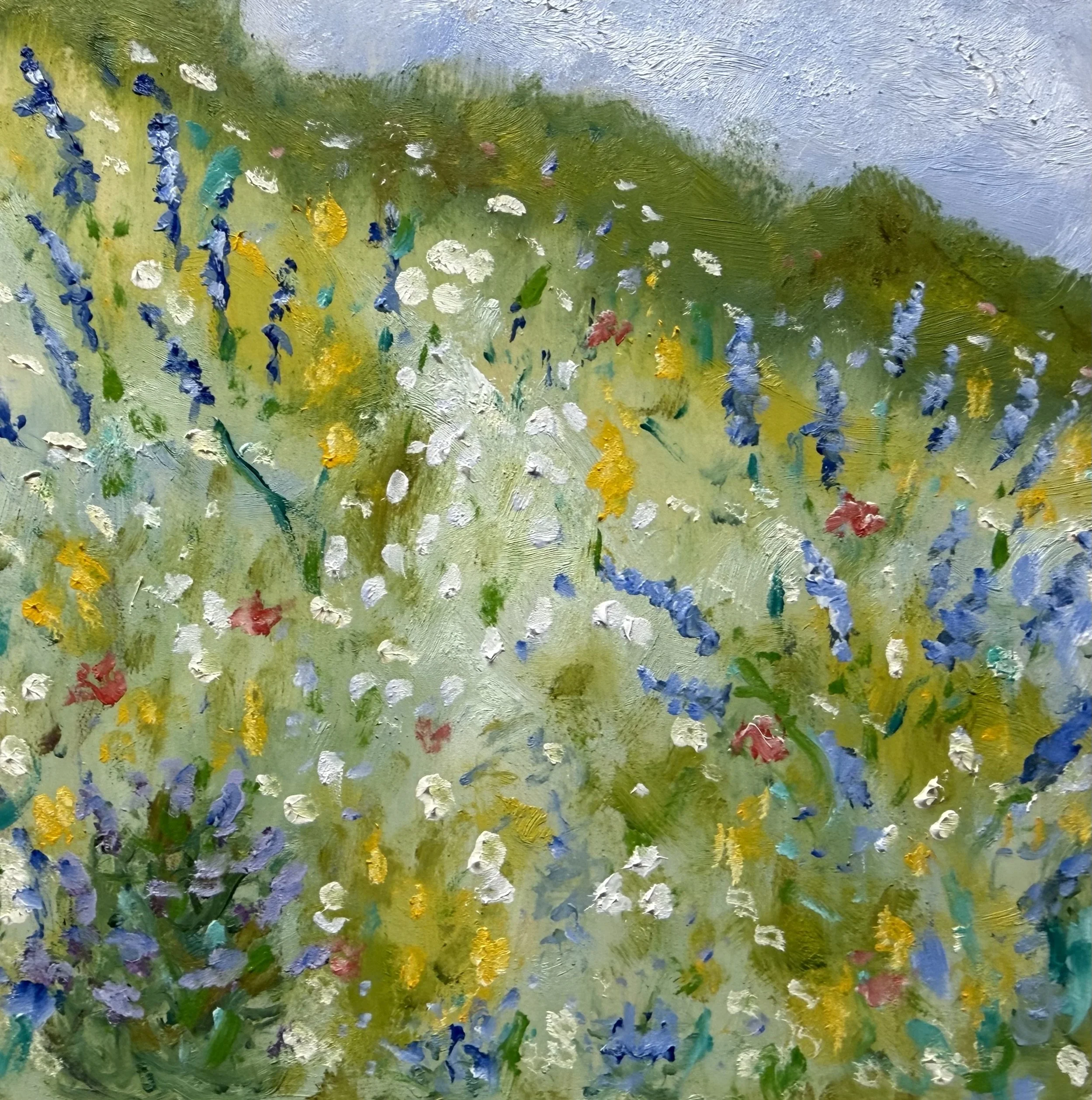 Wildflowers, oil on canvas, 6"x6"", $165.00
