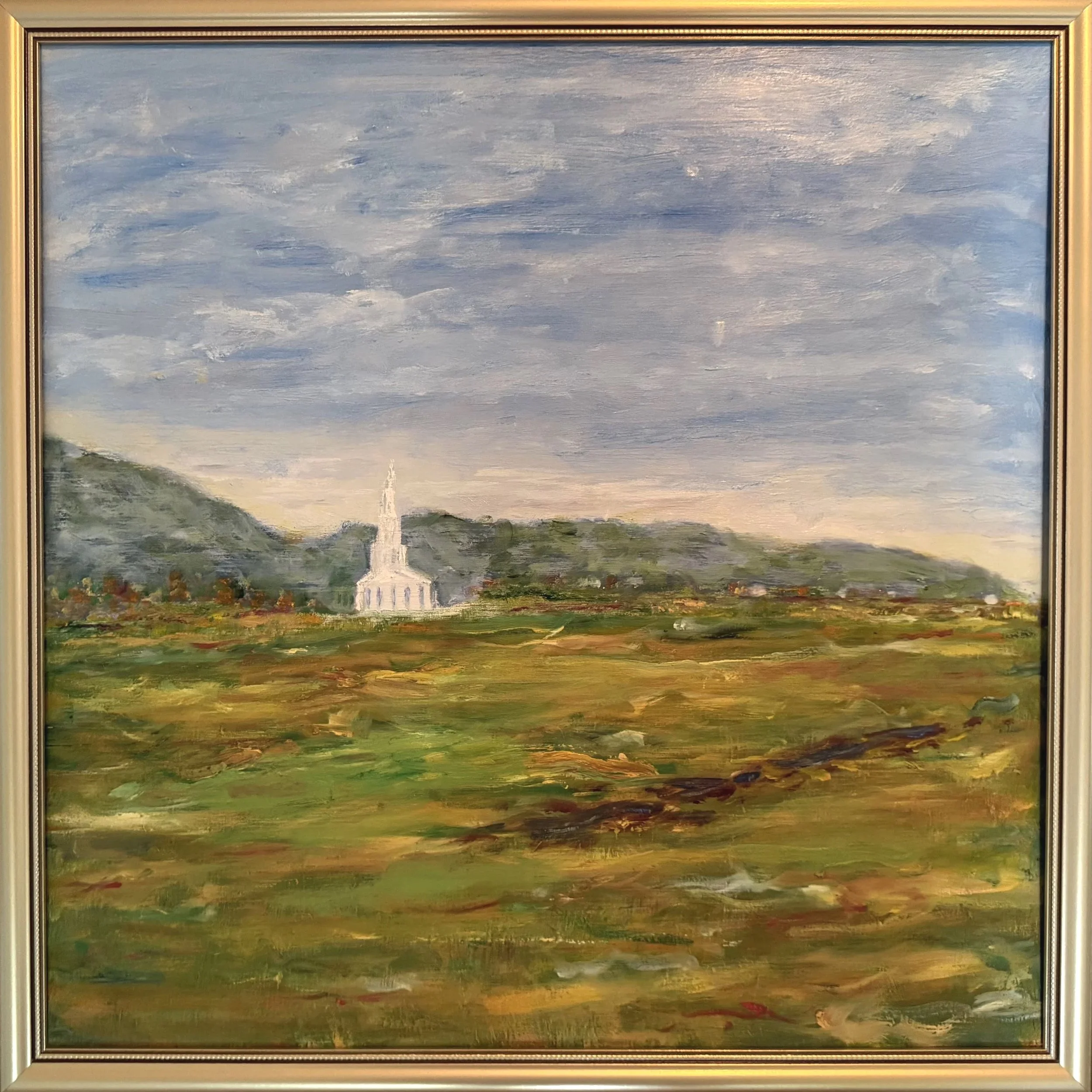 Peggy Beach Marsh, 24x24, Oil on wood.  $400.00
